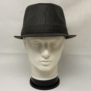 Vintage Stone Mens L/XL Dark Brown Gray Trilby Fedora Hat Retro Dapper MCM Indie